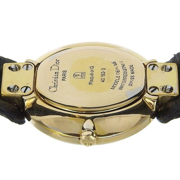 Dior Bakira Watches 46153-3 blackDial Plated Gold Quartz Analog display Women - Picture 6 of 8